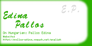 edina pallos business card